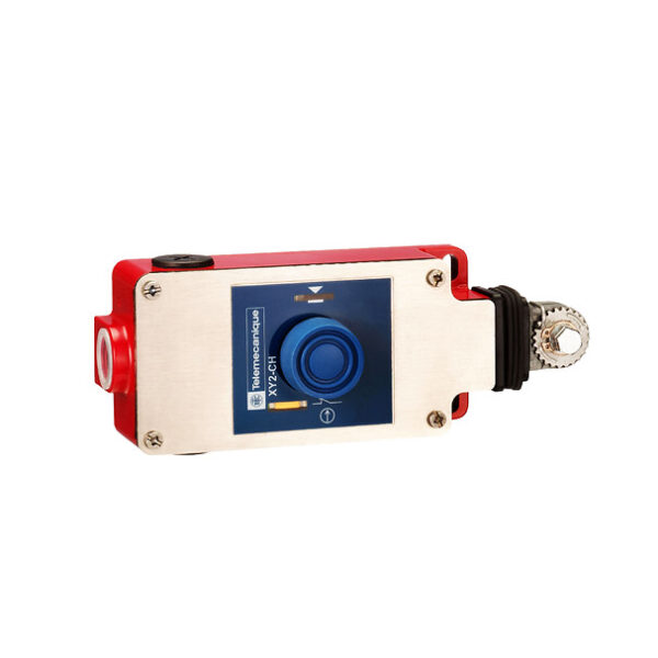 XY2CH13290H29 Latching emergency stop rope pull switch, Telemecanique Emergency stop rope pull switches XY2C, e XY2CH, 2NC+1 NO, booted pushbutton