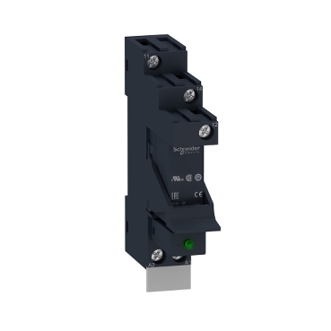 RSB1A120P7PV Harmony, Interface plug-in relay pre-assembled, 12 A, 1 CO, with LED, with protection circuit, 230 V AC