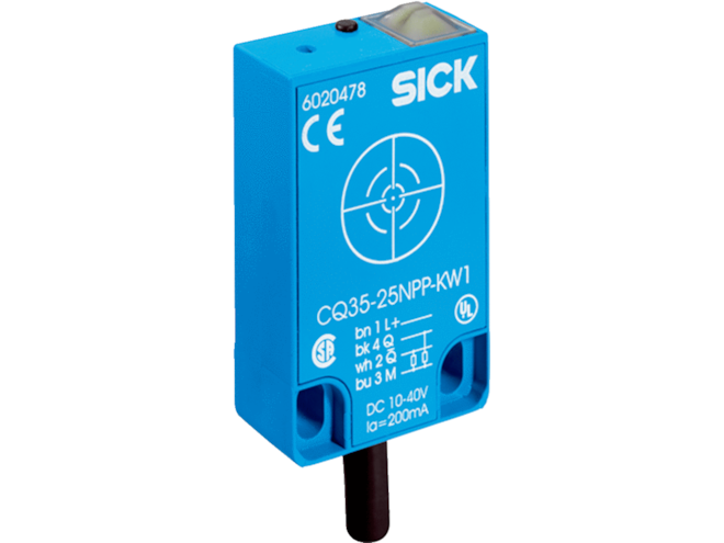 6020478 CQ35-25NPP-KW1 Reliable capacitive proximity sensors enclosed in a rectangular housing