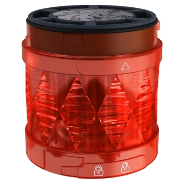 XVUC24 Harmony XVU, Illuminated LED unit for modular tower lights, red, Ø60, steady, IP65, 24 V AC/DC