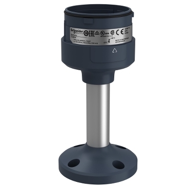 XVUZ02 Harmony XVU, Fixing plate with 100 mm aluminium pole for modular tower lights, black, Ø60