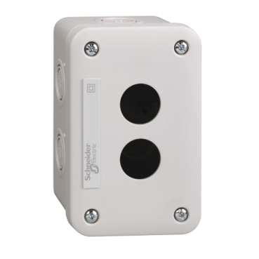XALE2 Harmony XALE, Empty control station, plastic, light grey, 2 cut-outs, for XB7