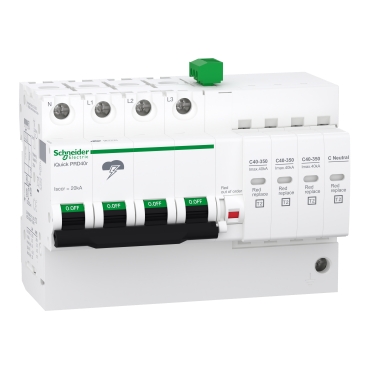 A9L16294 iQuick PRD40r modular surge arrester - 3 poles + N - 350V - with remote transfer