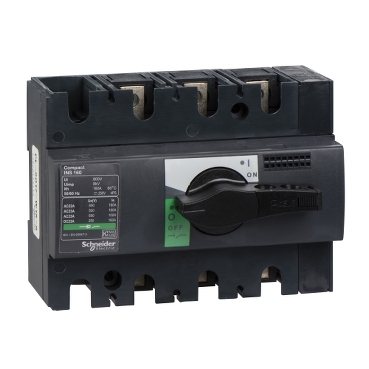 28912 switch disconnector, Compact INS160 , 160 A, standard version with black rotary handle, 3 poles