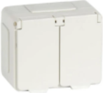 239228702 2-PLATE SOCKET GREY IP44 STRÖMFORS