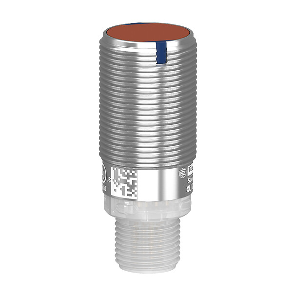 XUB2BKXNM12T Photoelectric sensors XU, Photo electric sensor, Cylindrical, Metal, Thru-beam, Transmitter, Smax 30m, Connector M12