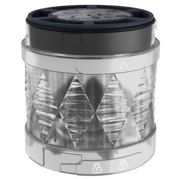 XVUC29P Harmony XVU, Illuminated LED unit for modular tower lights, multi-color, Ø60, steady/blinking/flashing/rotating, pulse signal, IP65, 24 V AC/DC