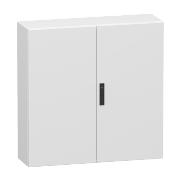 NSYCRN1010300D Double plain steel door, PanelSeT CRN, without mounting plate, 1000x1000x300mm, IP55, IK10, RAL7035