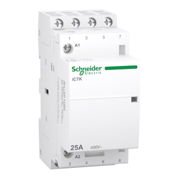 A9C40425 contactor, Acti9 iCTK, 25 A, 4 NO, 400 V, coil 220...240 V
