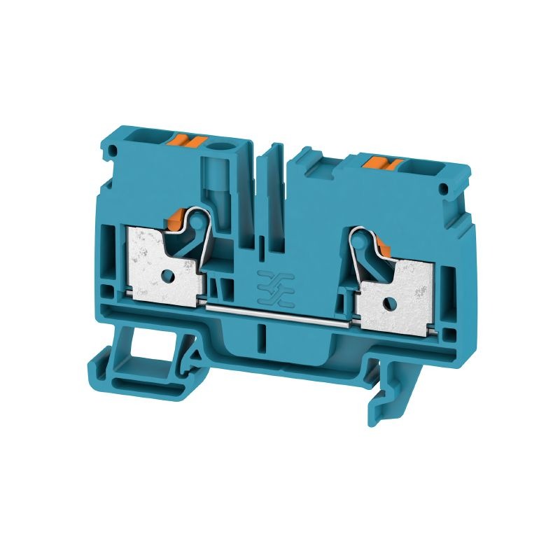 A2C 6 BL Feed-through terminal, PUSH IN, 6 mm², 800 V, 41 A, blue  Item No. 1991790000