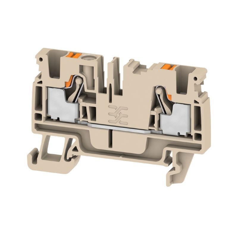 A2C 4 Feed-through terminal, PUSH IN, 4 mm², 800 V, 32 A, dark beige 2051180000