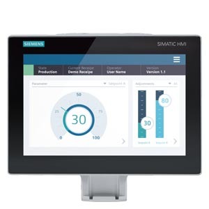 6AV2128-3MB27-1BX0 SIMATIC HMI MTP1200 PRO, for supporting foot (expandable, flange at bottom), 12.1" widescreen TFT display, 16 million colors, PROFINET interface, configurable as of WinCC Unified Comfort V18, contains open-source software, which is prov