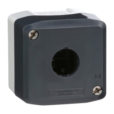 XALD01H7 Harmony, enclosure, dark grey lid with light grey base, 1 opening, UL/CSA certified