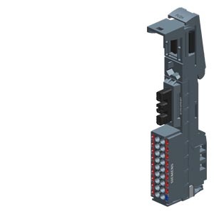 6ES7193-6UP00-0BP1 SIMATIC ET 200SP, Potential distributor module, PotDis-BaseUnit, PotDis-BU Typ P1, dark-colored, 17 x P1-potential, 1 x P2-potential, Push-In terminals. P1-, P2- and AUX-rail bridged to left BU, Packaging Unit: 1 Piece, WxH: 15mm x 117m