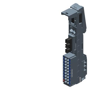 6ES7193-6UP00-0BP2 SIMATIC ET 200SP, Potential distributor module, PotDis-BaseUnit PotDis-BU Typ P2, dark-colored, 1 x P1-potential, 17 x P2-potential, Push-In terminals. P1-, P2- and AUX-rail bridged to left BU, Packaging Unit: 1 Piece, WxH: 15mm x 117mm