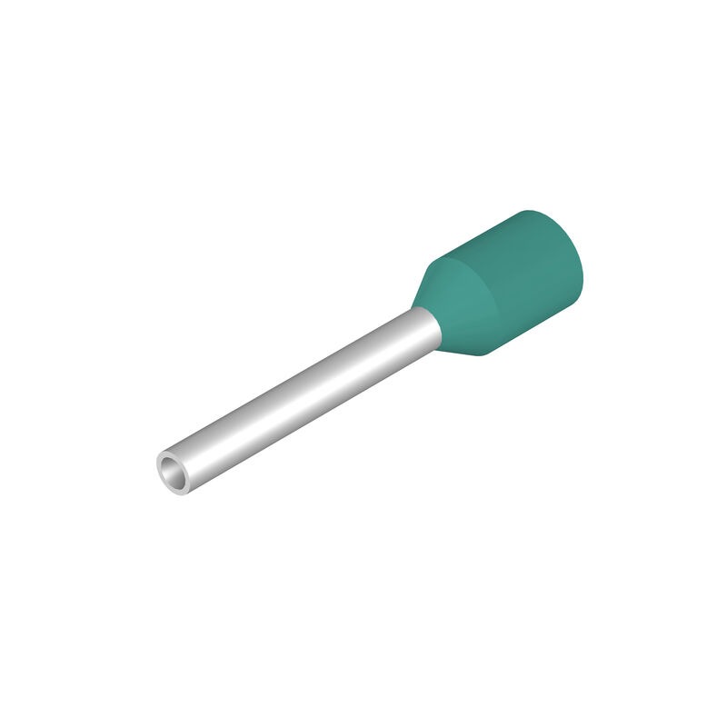 H0,34/12 TK SV Wire-end ferrule, Standard, 10 mm, 8 mm, Turquoise 9025790000