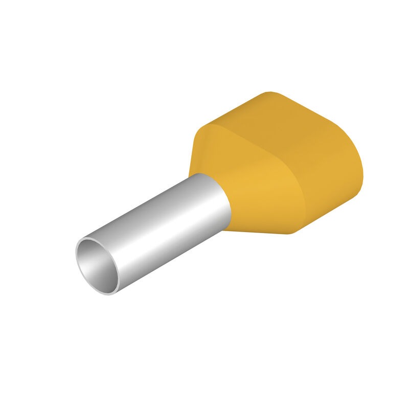 H6,0/23D ZH GE SV Wire-end ferrule, Twin wire-end ferrule, 20 mm, 12 mm, yellow 9004720000