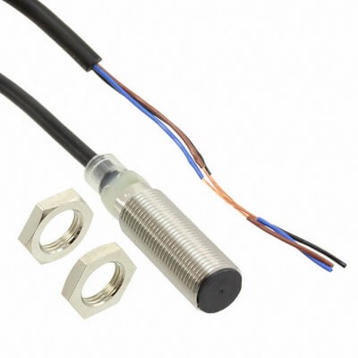 E2B-M12KS04-WP-B2 2M Proximity sensor, inductive, nickel-brass, short body, M12, shielded, 4 mm, DC, 3-wire, PNP NC, 2 m cable