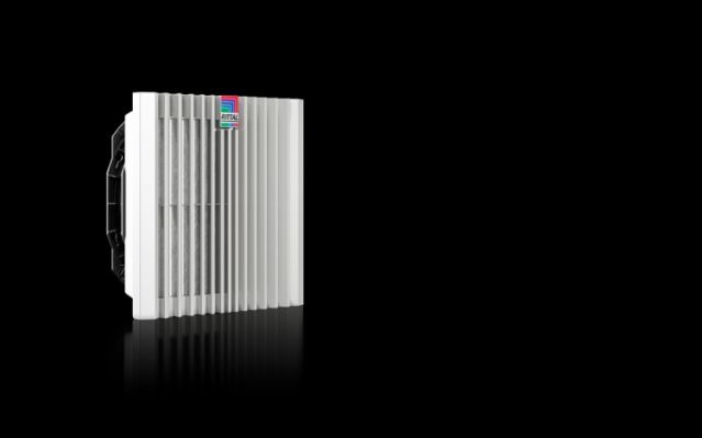 SK 3241700 Enclosure fan with filter, 272/280 m³/h, 230V, 255x255x129mm, grey, Rittal