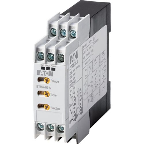 031888 ETR4-70-A Eaton Moeller® series ETR4 Timing relay, 2W, 0.05s-100h, multi-function, 24-240VAC/DC, potentiometer connection