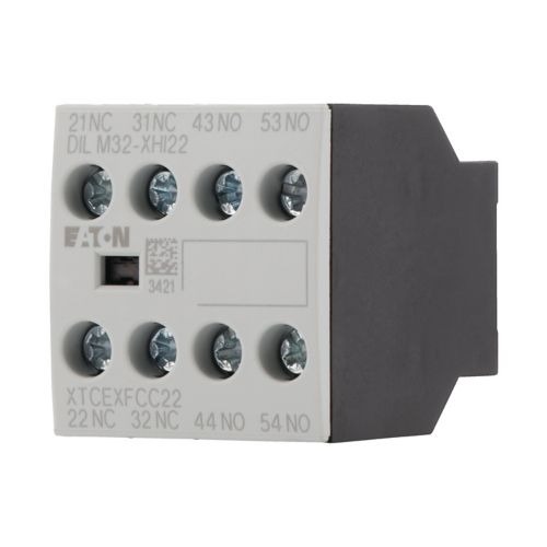 277377 DILM32-XHI22 - Auxiliary contact module, 4 pole, Ith= 16 A, 2 N/O, 2 NC, Front fixing, Screw terminals, DILM7-10