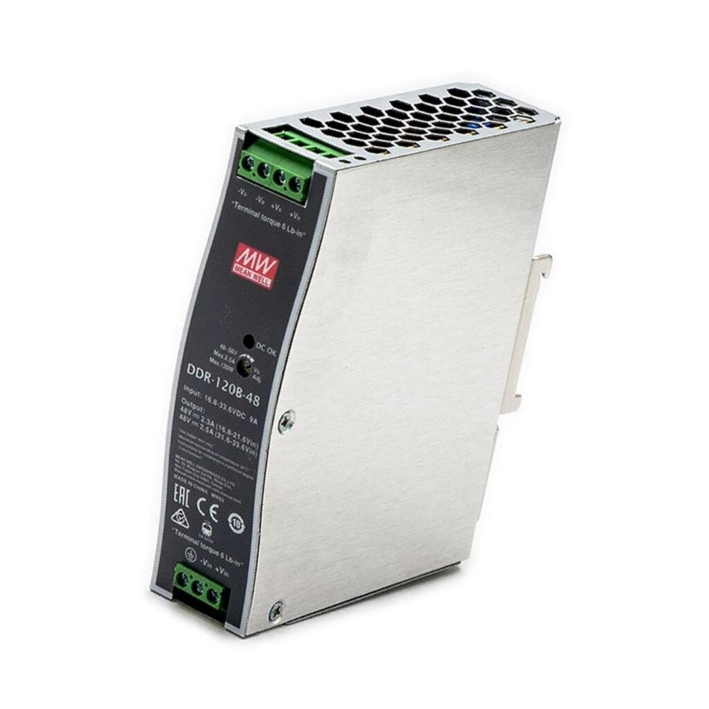 DDR-120B-48 DIN Rail Type DC-DC Converter, 16.8 ... 33.6V, 48V, 2.5A, 120W
