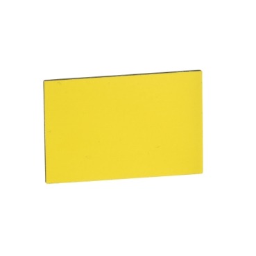 ZBY5102 Harmony XB4, Unmarked legend 18 x 27 mm for legend holder 30 x 50 mm, 1 white side, 1 yellow side