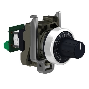 XB4BD912R10K Harmony XB4, Complete potentiometer, metal, Ø22, 10K