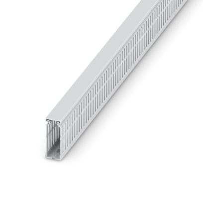 3240342 CD-HF 25X60 Cable duct for installation and mounting in control cabinets, light gray, halogen-free, comprising upper part and mounting base, width: 25 mm, height: 60 mm, length: 2000 mm