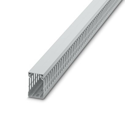 3240349 CD-HF 40X60 (2m cable duct) Cable duct for installation and mounting in control cabinets, light gray, halogen-free, comprising upper part and mounting base, width: 40 mm, height: 60 mm, length: 2000 mm