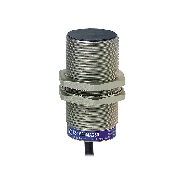XS630B1MAL2 Inductive proximity sensors XS, inductive sensor XS6 M30, L62mm, brass, Sn15mm, 24...240VAC/DC, cable 2 m